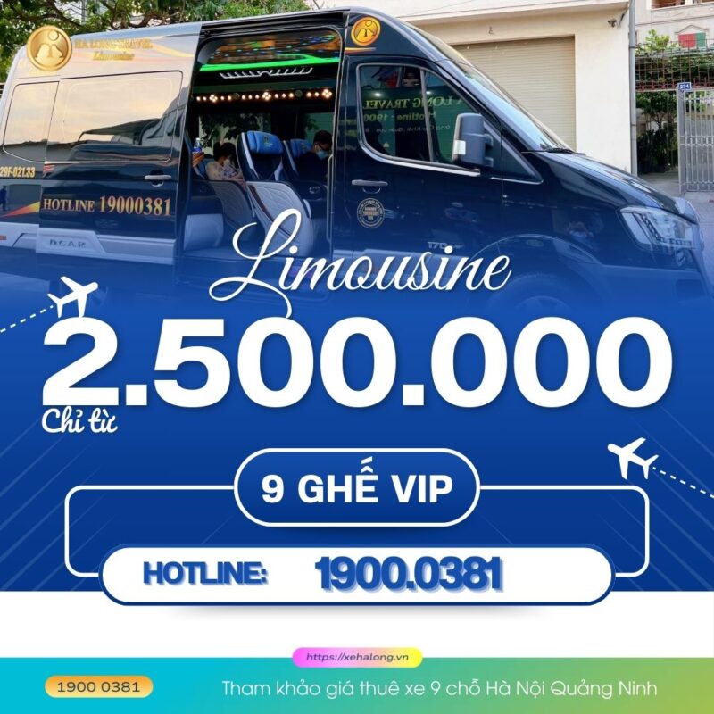 Giá thuê xe Hà Nội Quảng Ninh: Cập nhật mới nhất 7 Tham khảo giá thuê xe 9 chỗ Hà Nội Quảng Ninh