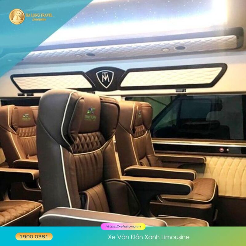 Review trải nghiệm thực tế đi xe limousine từ Hà Nội đến Hạ Long 8 Xe vân đồn xanh limousine